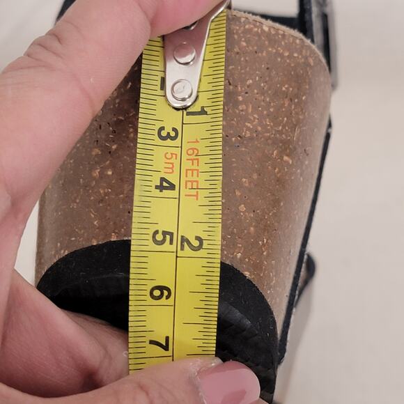 Project Cloud Memory Foam Wedge Sandal Heel Sz 6 / 37 Brown Pewter Suede Leather - Picture 9 of 11